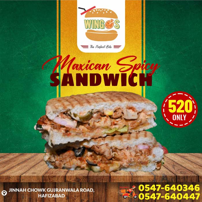 Maxican Spicy Sandwich at Wingos