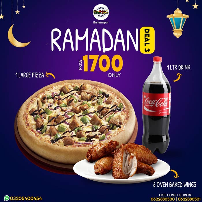 Ramadan Deal 3 at Pizza  Town
