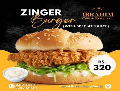 ZINGER BURGER WITH SPECIAL SAUCE