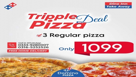 Domino Tripple Pizza Deals  2