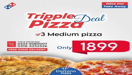 Domino Tripple Pizza Deals  3