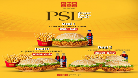 PSL Zinger Burger Deals by Pinabu