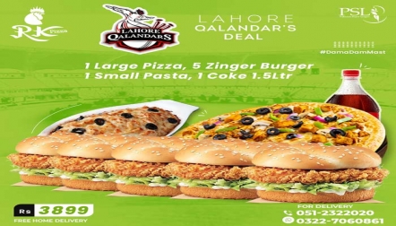 Lahore Qalandars at RK Pizza