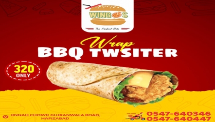  BBQ Twister Wrap at Wingos